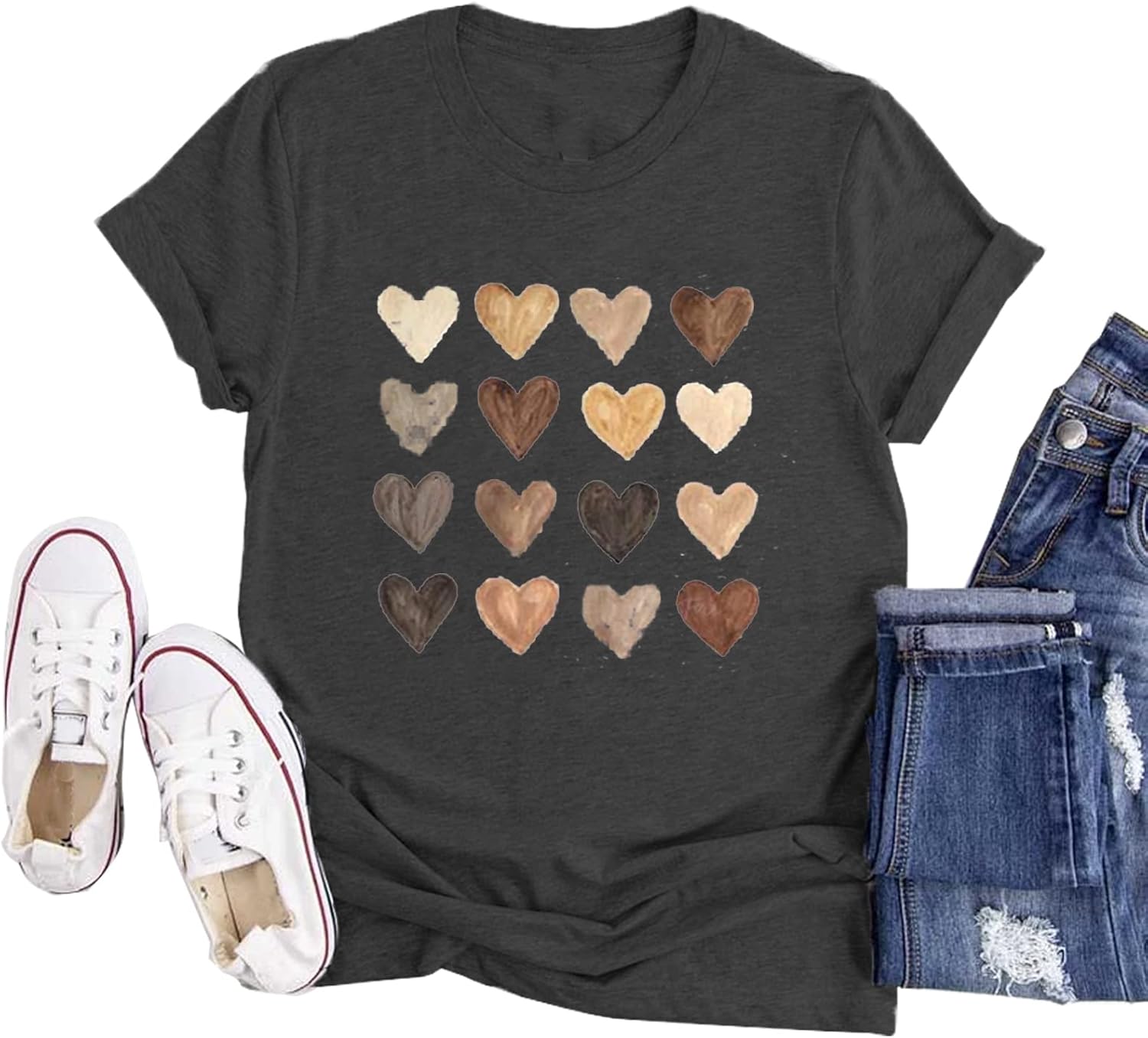 Womens Valentine Shirts Love Heart Graphic Tee T Shirts Teen Girls Cute Graphic T Shirts Tee Top