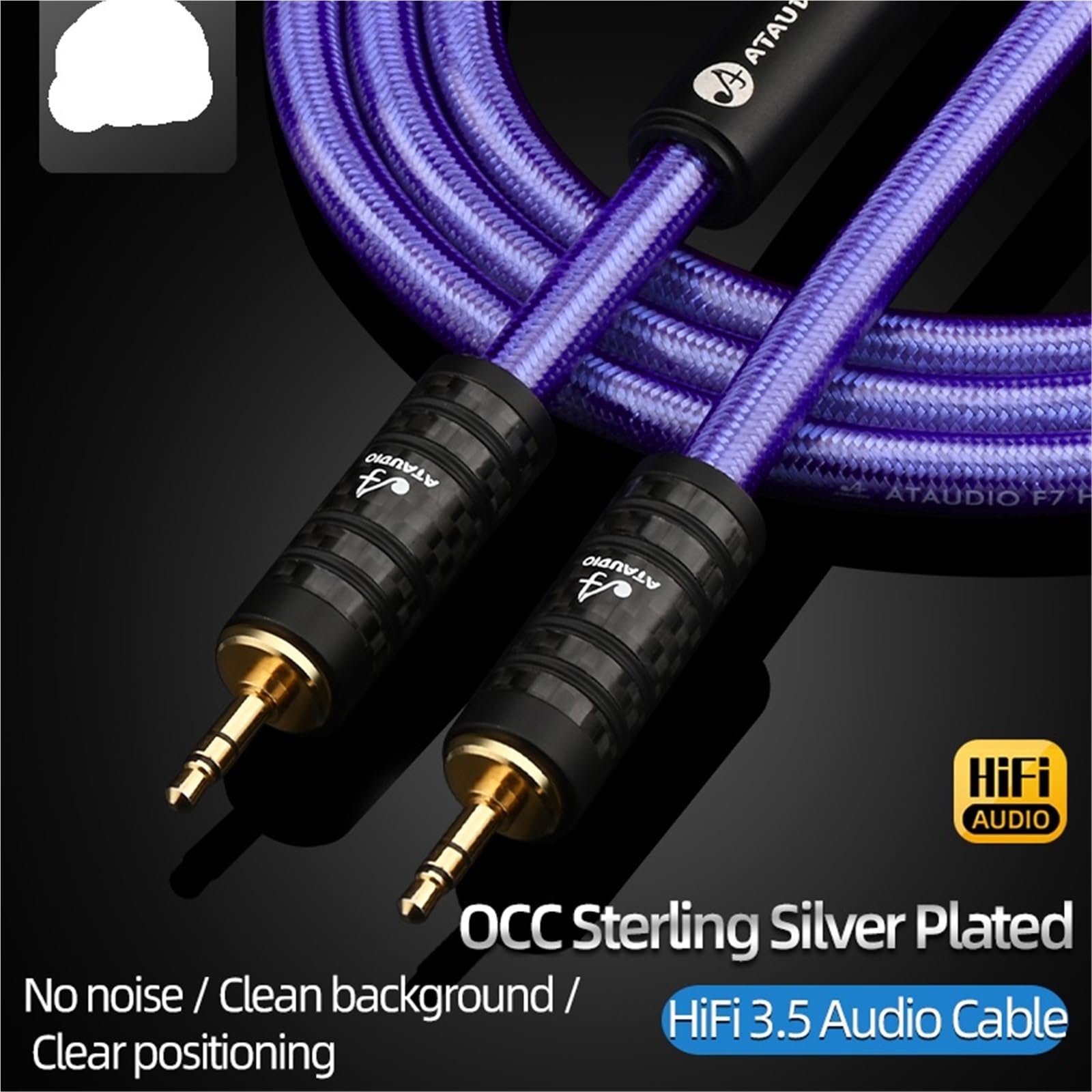 HiFi 3,5 mm męski na męski pomocniczy kabel audio 3,5 mm posrebrzany stereo do samochodu, telefonu, słuchawek, kabel połączeniowy. (3m)