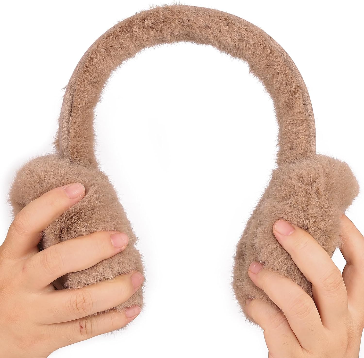 Ear Muffs for Winter Women Foldable Fuzzy Cold Outdoor Earmuffs Soft Faux Furry Ear Warmers Covers Classic Unisex