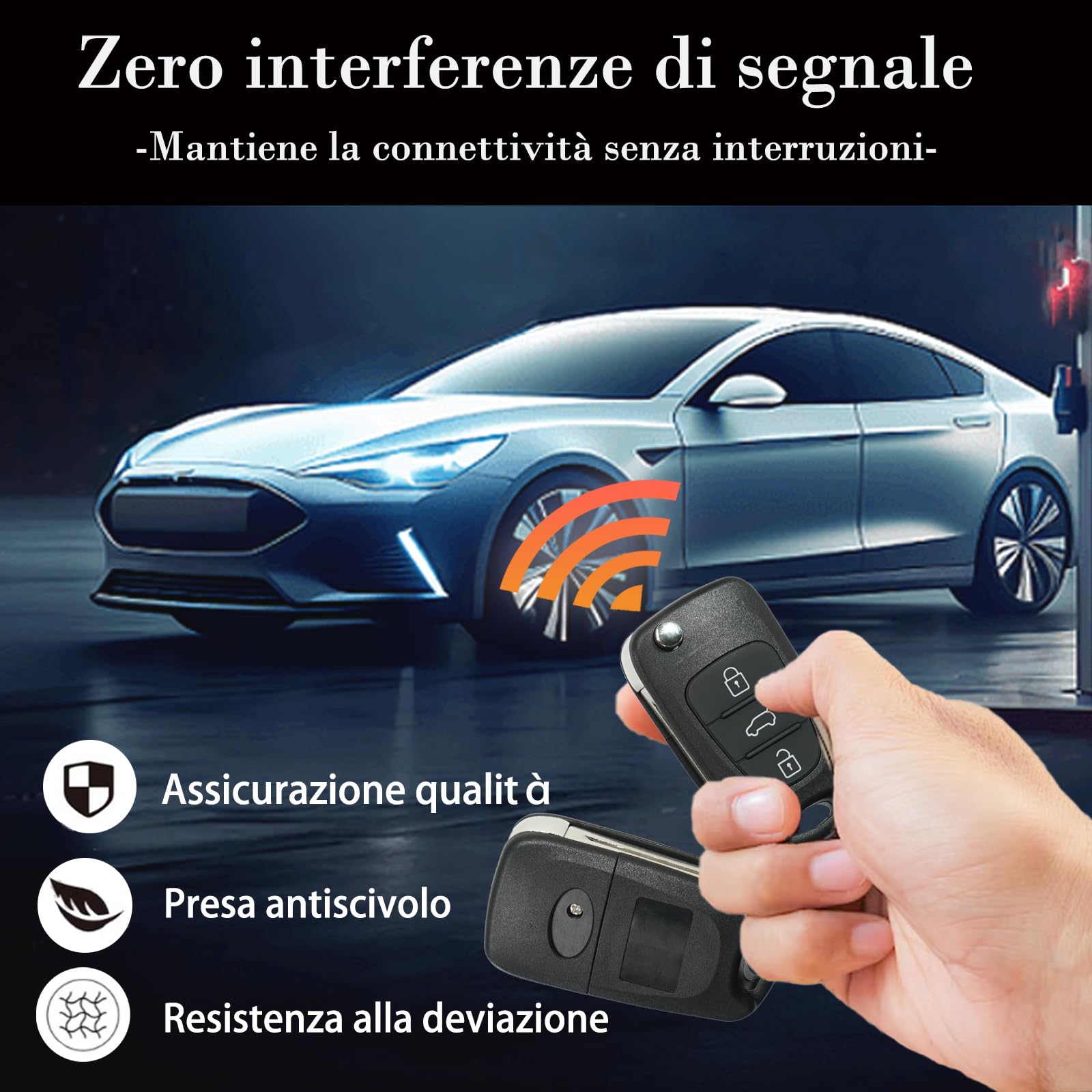 SUPALAND Guscio Chiave di Ricambio a 3 Tasti Per Telecomando Auto Compatibile con Hyundai i10 i20 i30 ix20 ix35 Kia Rio Ceed Sportage Venga Soul Sorento
