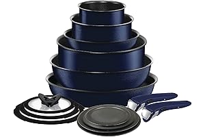 T-fal Ingenio Nonstick Cookware Set 14 Piece, Induction, Oven Broiler Safe 500F,...