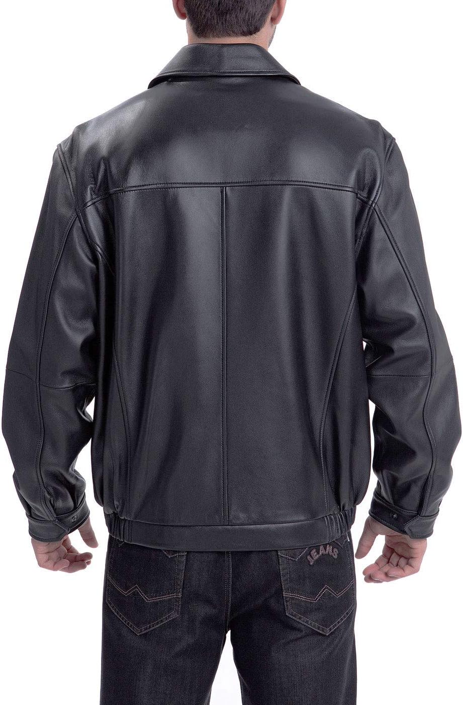 BGSD Men Derrick Lambskin Leather Bomber Jacket (Also available in Big and Tall) - Image 3