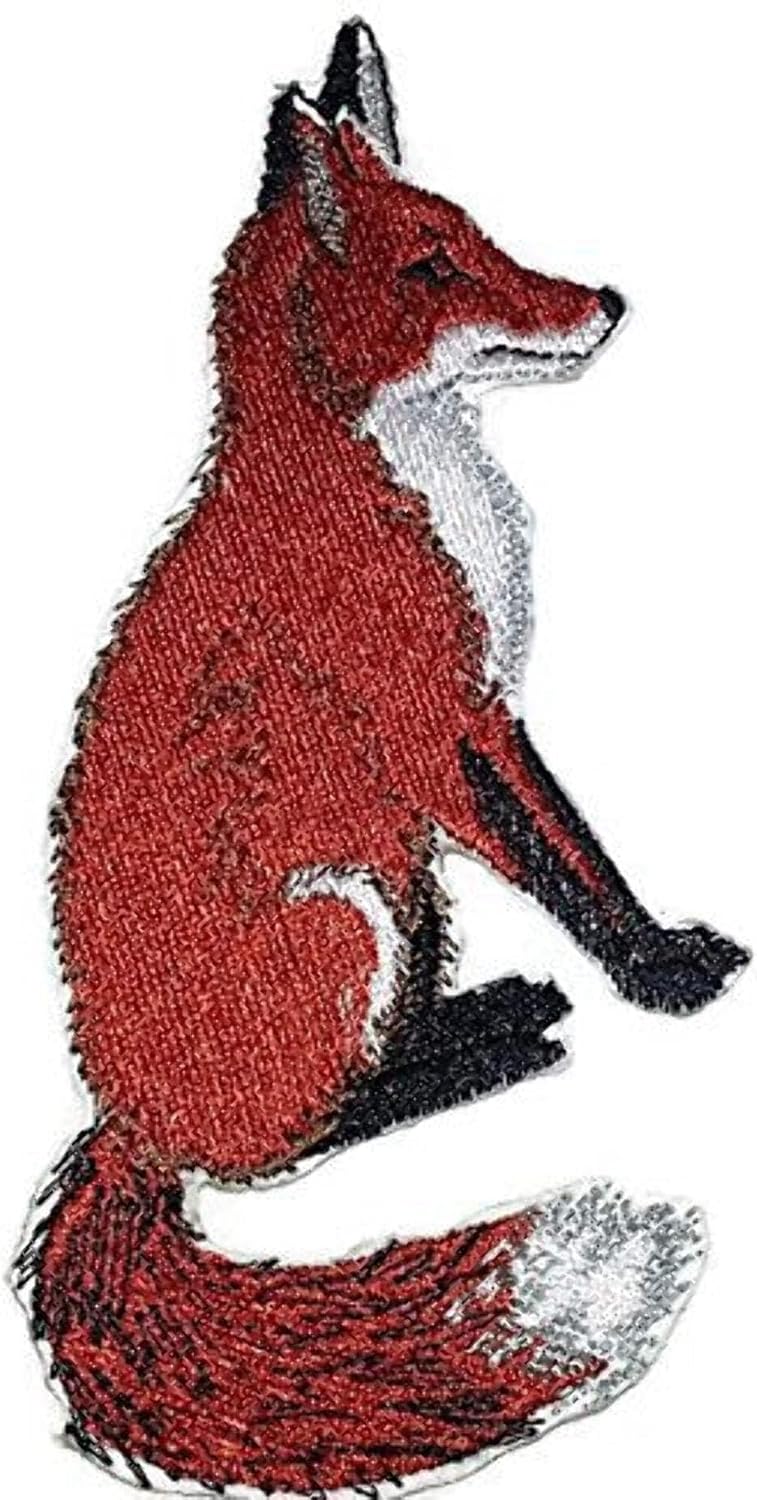 Nature Weaved in Threads, Amazing Animal Kingdom [Red Fox ] [Custom and Unique] Embroidered Iron on/Sew Patch [5" *3.5"] [Made in USA]