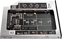 Vista 3 de NFHK MSATA NGFF B/M-Key SSD a Slimline SATA 13Pin Caddy Case para 0.374 in Universal Laptop CD/DVD-ROM Optical Bay
