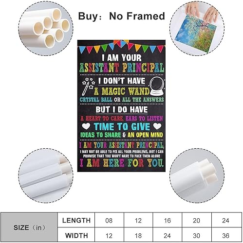 Miniatura 2 de KJHG RBWI AM Your Assistant Principal - Póster decorativo para pared lienzo para sala de estar póster para dormitorio 12 x 18 pulgadas 118 x 177in