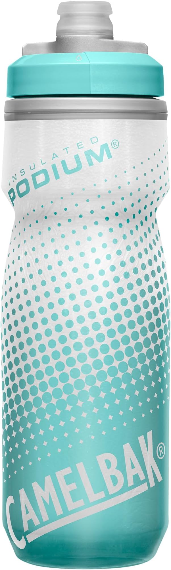 CamelBak Podium Chill Bike Insulated Squeeze Water Bottle Teal Dot, 21oz