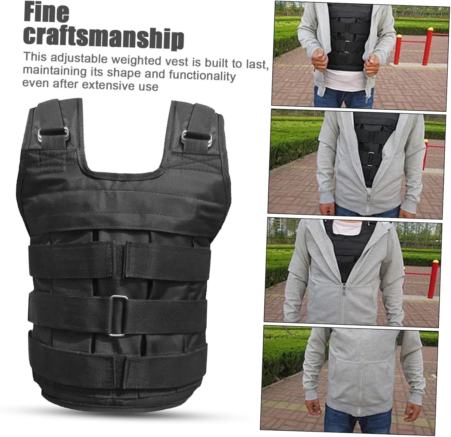 SUPVOX Weighted Vest for Men and Women Adjustable Ruck Vest for Running and Strength Training Breathable for Workouts Maximum Load