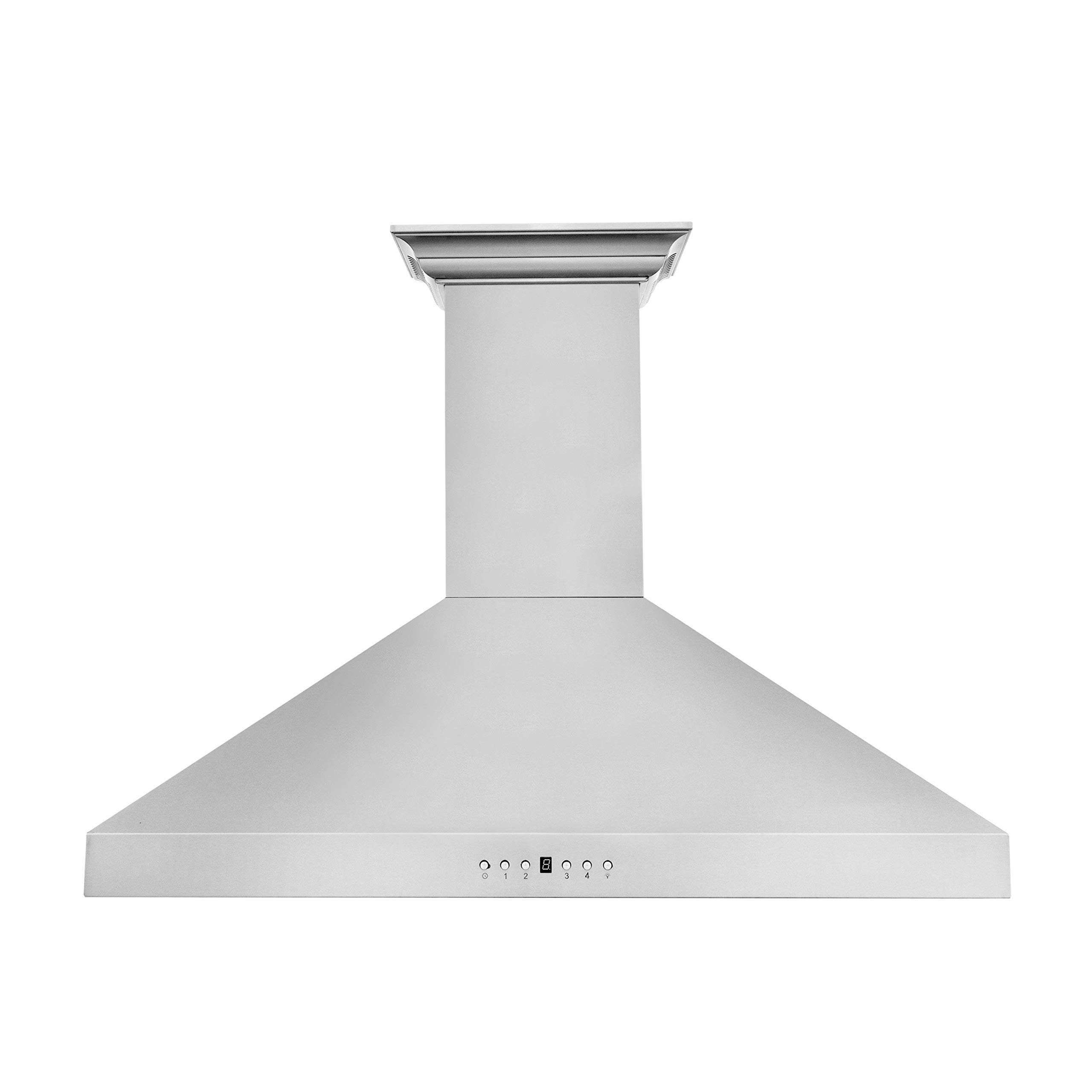 ZLINE 30 in. Convertible Vent Wall Mount Range Hood in Stainless Steel with Crown Molding KL3CRN-30