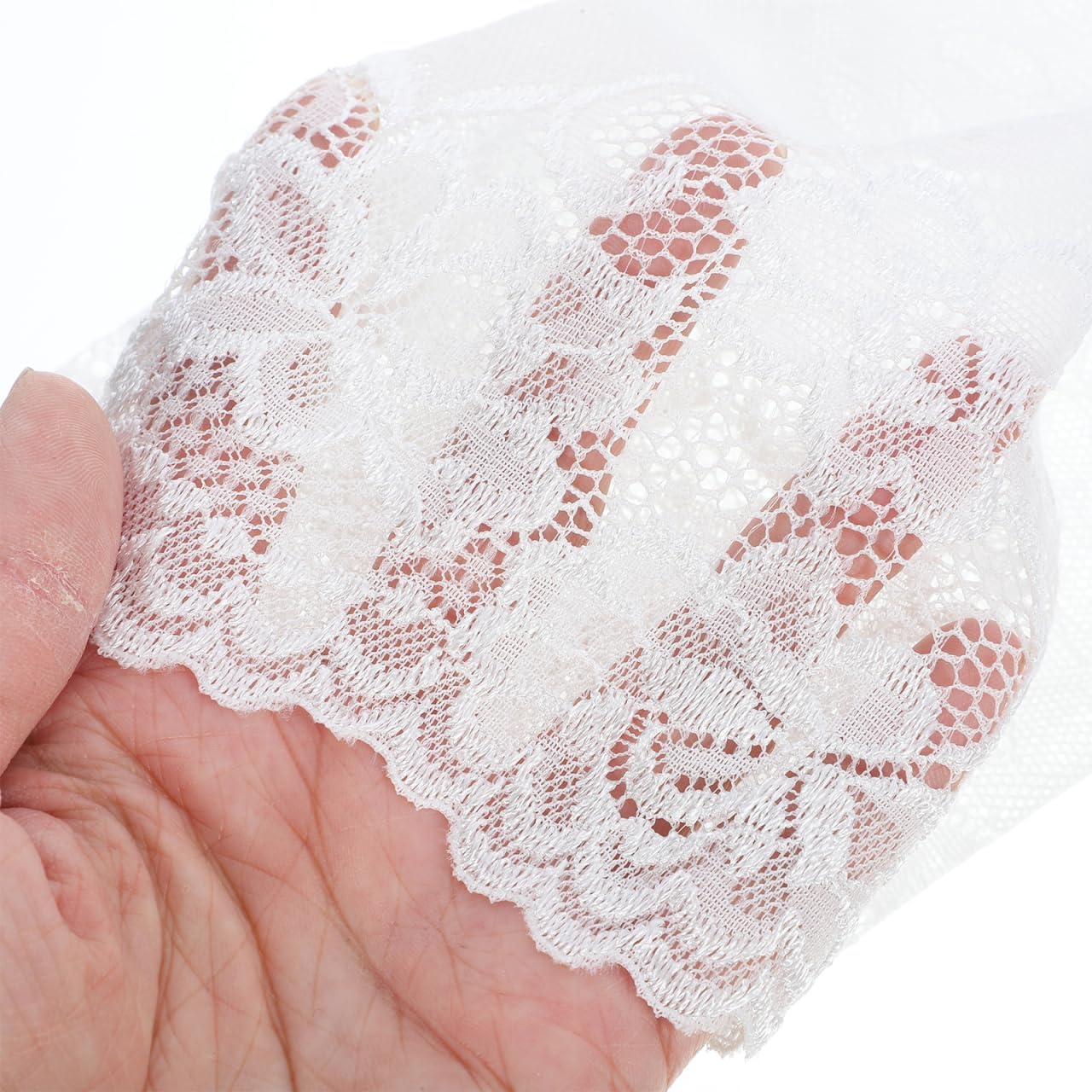 SUPVOX Lace Breathable Elastic Arm Sleeves for Women Sun Protection Sleeve with Elbow Brace Lightweight Floral Pattern Sunblock Sleeves for Outdoor Activities Like Cycling and Golf