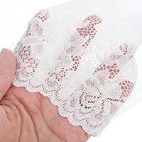 Vista 5 de SUPVOX Mangas elásticas de encaje transpirable para mujer, manga de protección solar con codera, ligera, patrón floral, mangas de protección solar