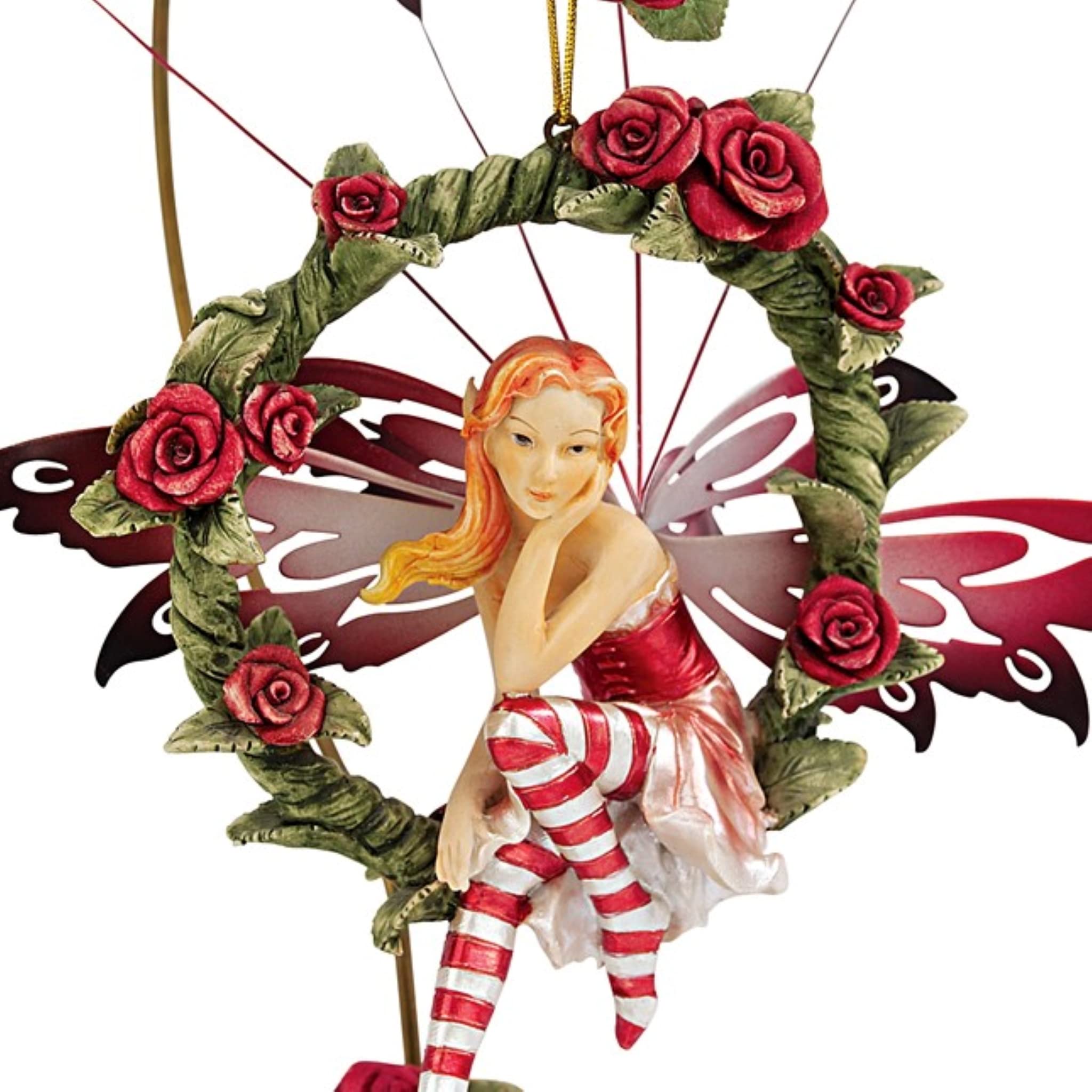 Design Toscano QS232882 Sculpture de la Fée pendante avec Support Multicolore 14 x 19 x 24 cm