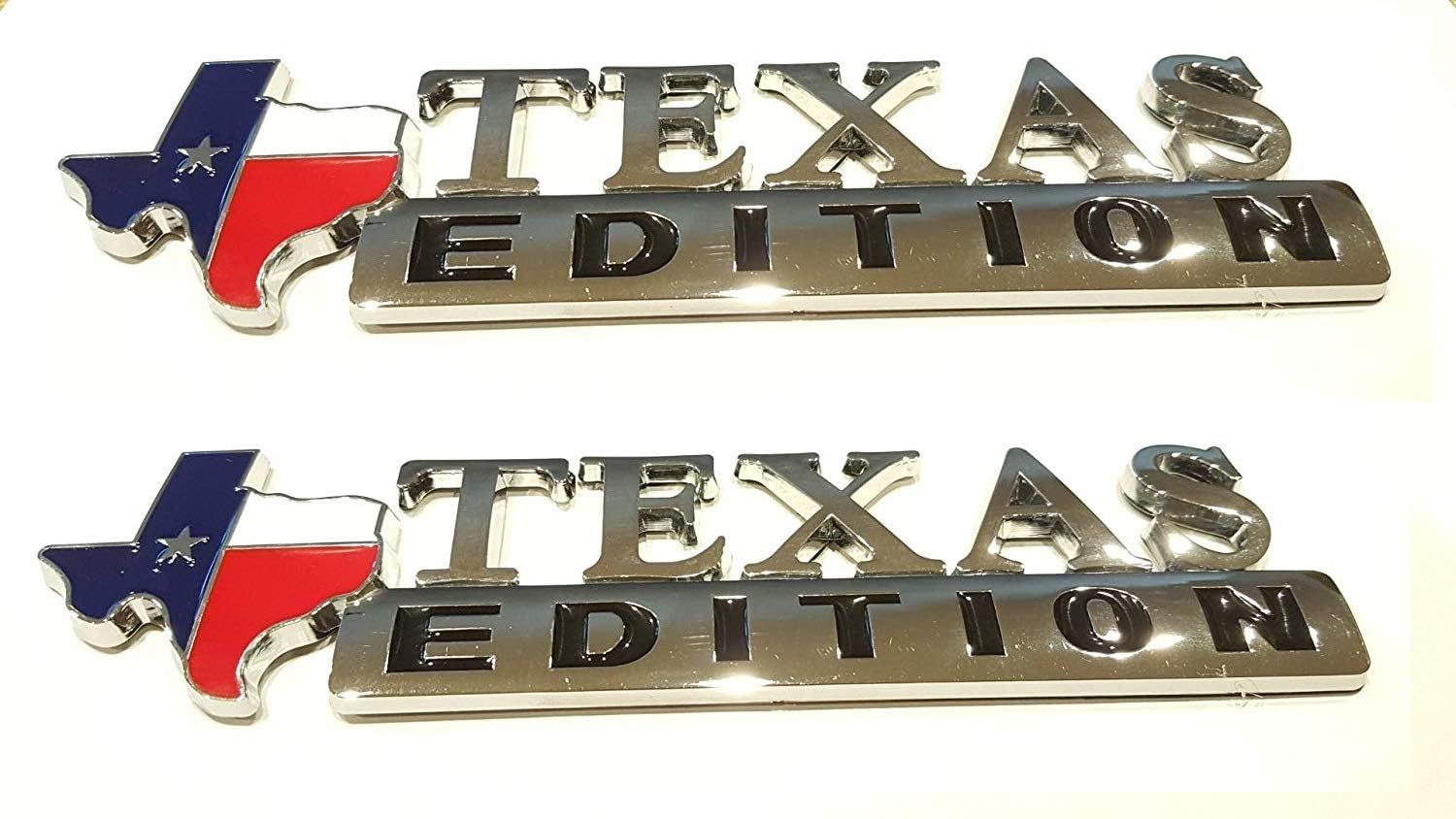 1PC/2PC/3PC Texas Edition Emblem Silver&Black/Silver&Red