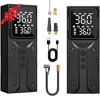 Vista 8 de AIRSURE Inflador de neumáticos, compresor de aire portátil, bomba de aire inalámbrica de alta velocidad de 150 PSI para neumáticos de automóvil