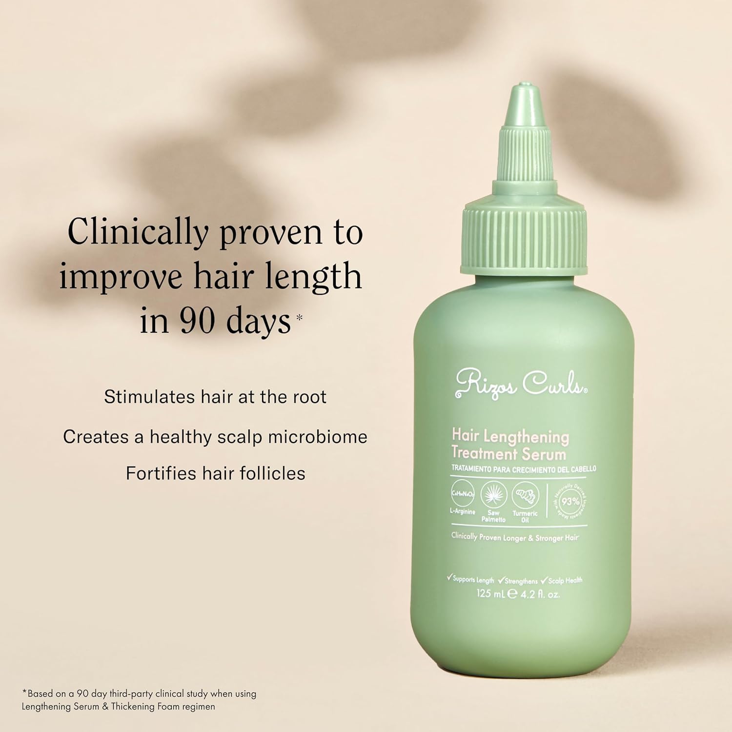 Rizos Curls Hair Lengthening Treatment Serum, Fortifies At Root for Healthy Scalp Microbiome Promoting Length, Supportes Longer Stronger Hair, 4.2 oz - Image 6