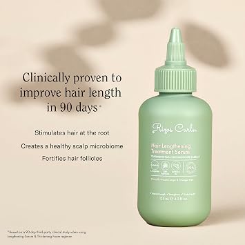 Rizos Curls Hair Lengthening Treatment Serum, Fortifies At Root for Healthy Scalp Microbiome Promoting Length, Supportes Longer Stronger Hair, 4.2 oz