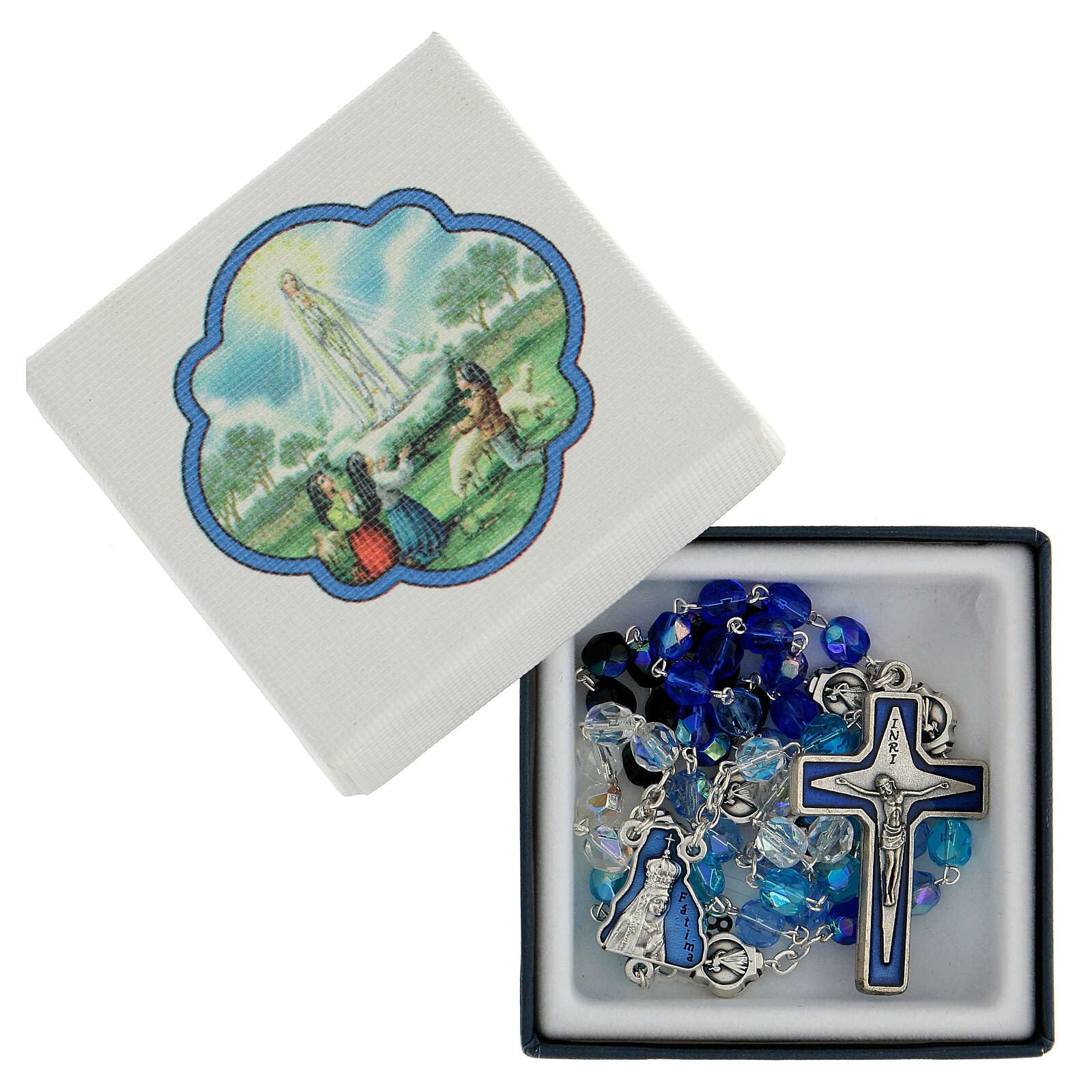 Chapelet en semi-cristal Holyart Notre-Dame de Fatima aux reflets précieux de 6 mm