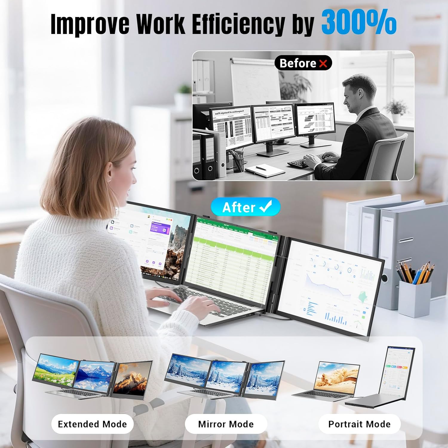 Display modes for siaviala S8 PRO laptop screen extender