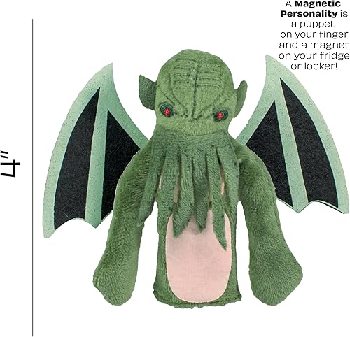 Miniatura 6 de The Unemployed Philosophers Guild H. P. Lovecraft Cthulhu Magnetic Personality - Marioneta de dedo de felpa e imán para refrigerador,