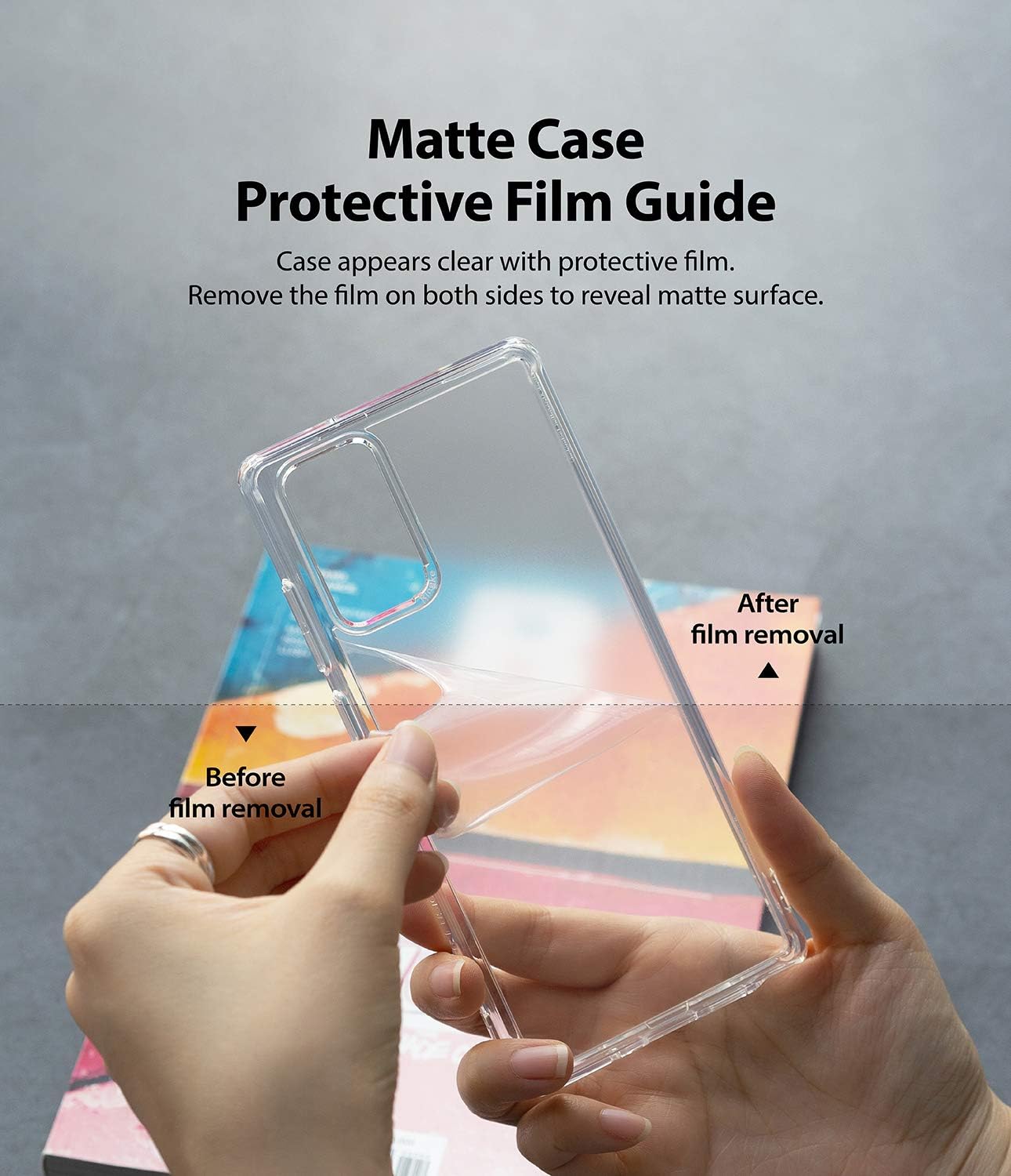 Ringke Fusion Compatible with Samsung Galaxy Note 20 Ultra Case, Anti Fingerprint No Smudge Frost Back Satin Texture - Matte Clear