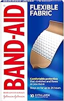 Vista 5 de Vendajes Adhesivos Band-Aid de Tela Flexible, Extra Grande, 10 Unidades (Paquete de 2)