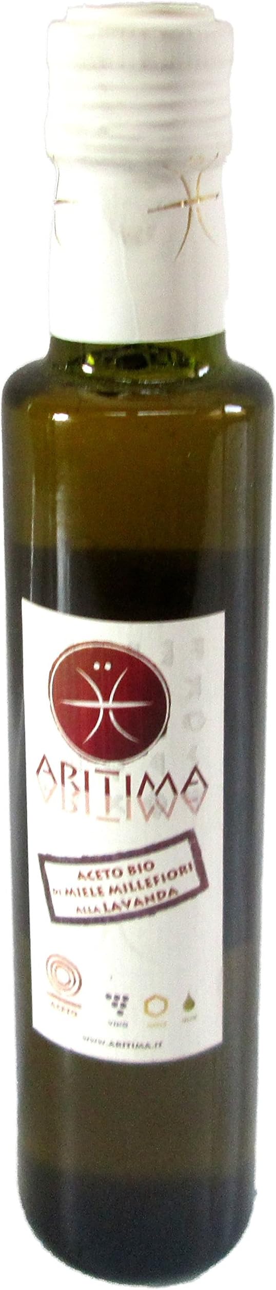 Aritima: Organic Wildflower Honey Vinegar "alla Lavanda" (with Lavender), from Casentino (Tuscany) 8.45 Fluid Ounces (250ml) Bottle [ Italian Import ]