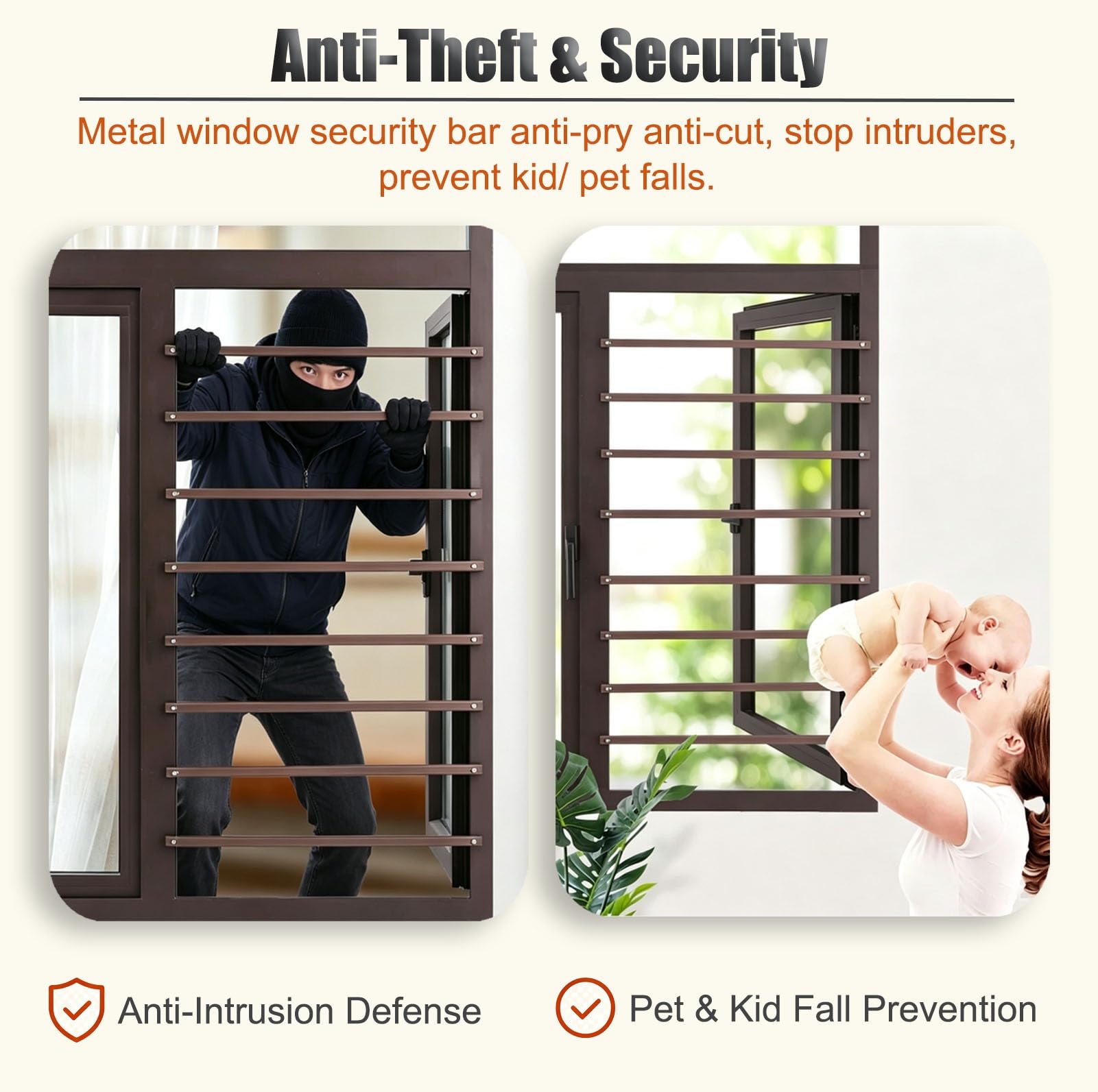 Fenstergitter Sicherheitsbarriere Fenster Verstellbarer Breite | Robustes Fensterschutzgitter für Haustiere und Kinder, Rostbeständig, Einfache Montage(Green,Inner Width-100cm/40")