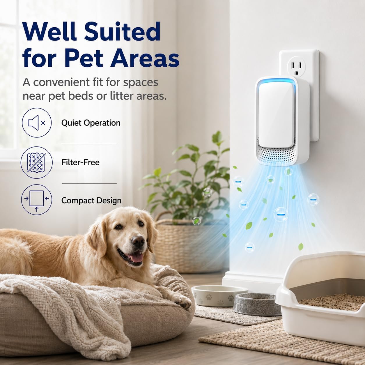 2026 Upgraded Air Purifiers Plug In Negative Ion Air Ionizers for Home