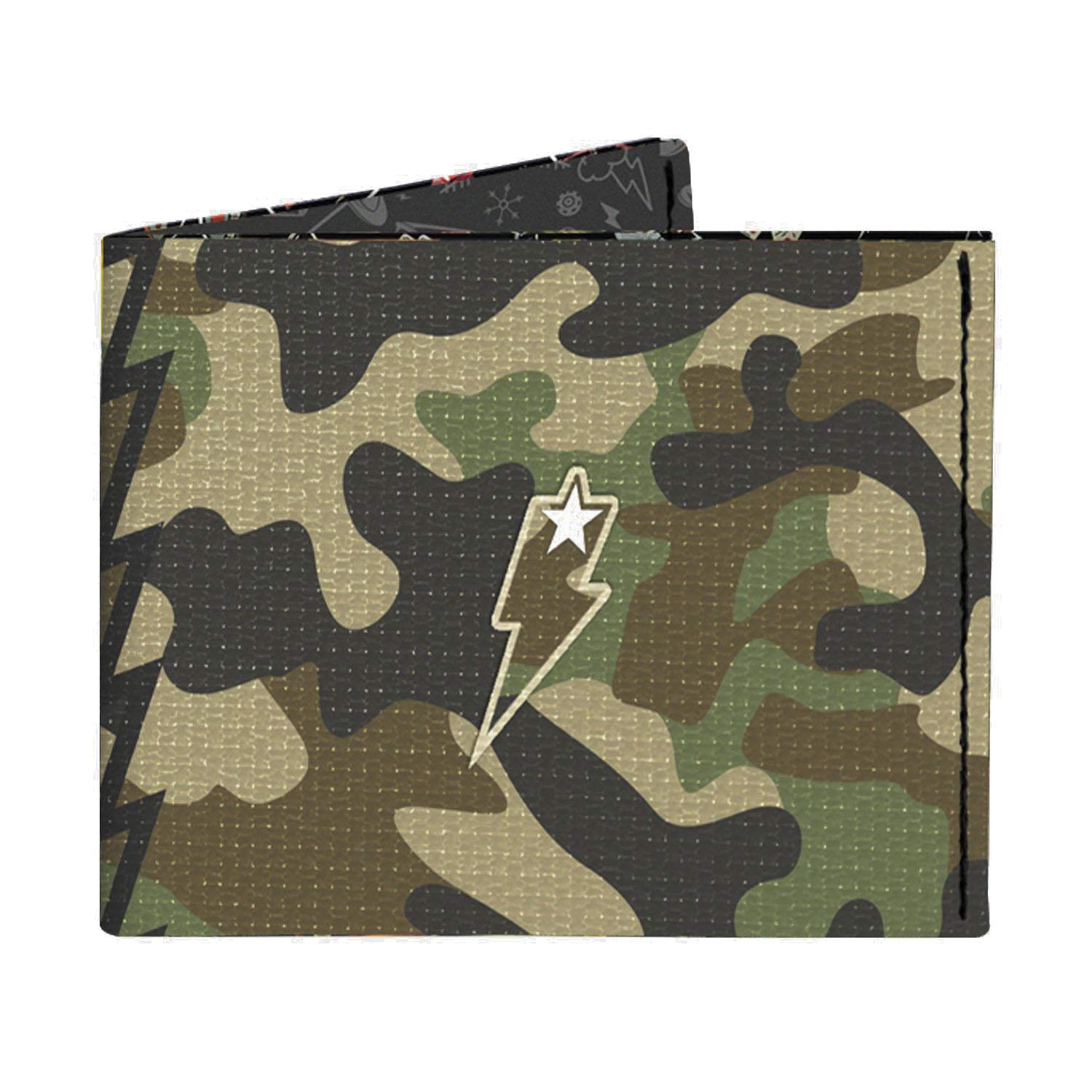 SUPERVEKStitched Minimalist Wallet - Camouflage Stitched - Durable, Slim, Streetwear Card Wallet - Mighty Paper Bifold Wallet for Men and Women