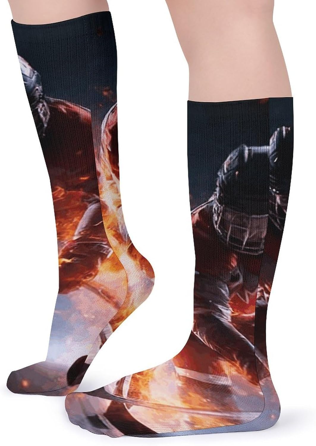 5 Pairs Knee High Socks Ice Hockey Long Tube Boot Seamless Toe
