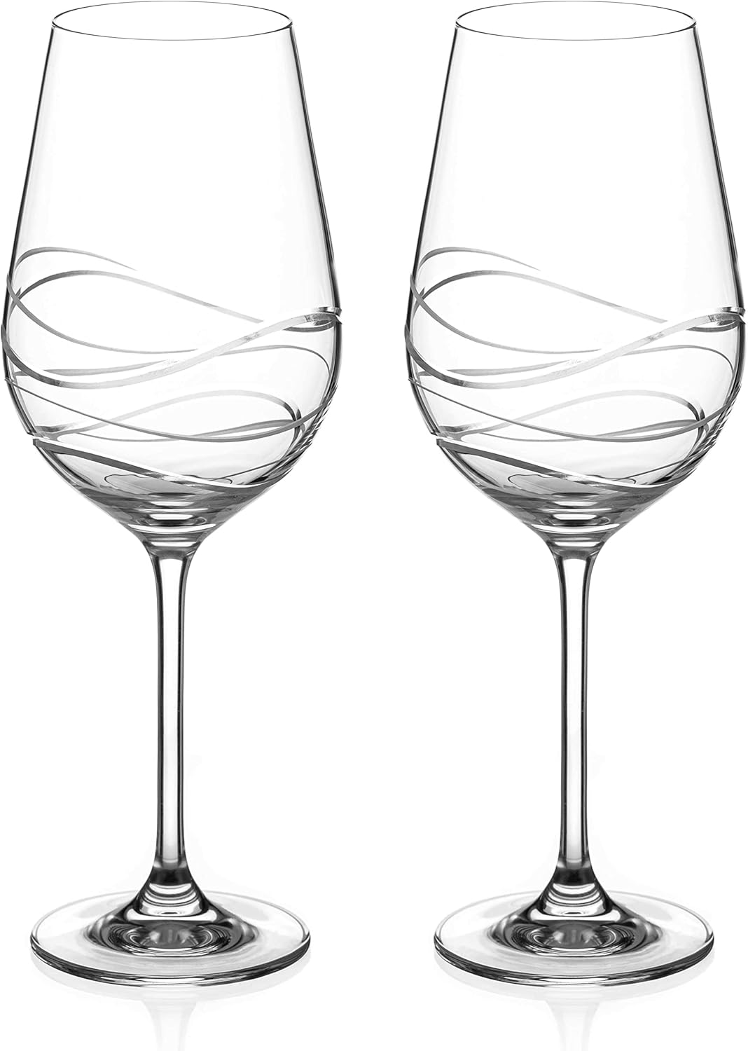 DIAMANTE Swarovski Red Wine Glasses Pair 'Aurora' Hand Cut Glasses Set of 2 Amazon.co.uk
