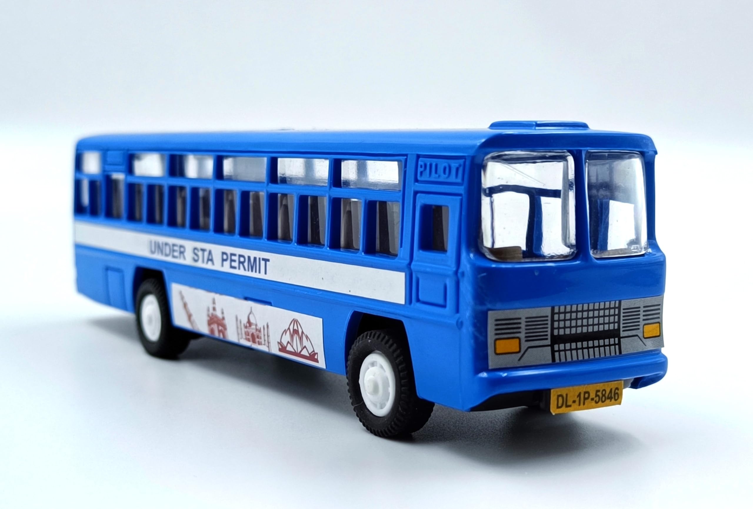 Omiyage Mini City Bus Adventures! Random Color Plastic Toy Bus - Kids' Indoor & Outdoor Playtime(Random Color)