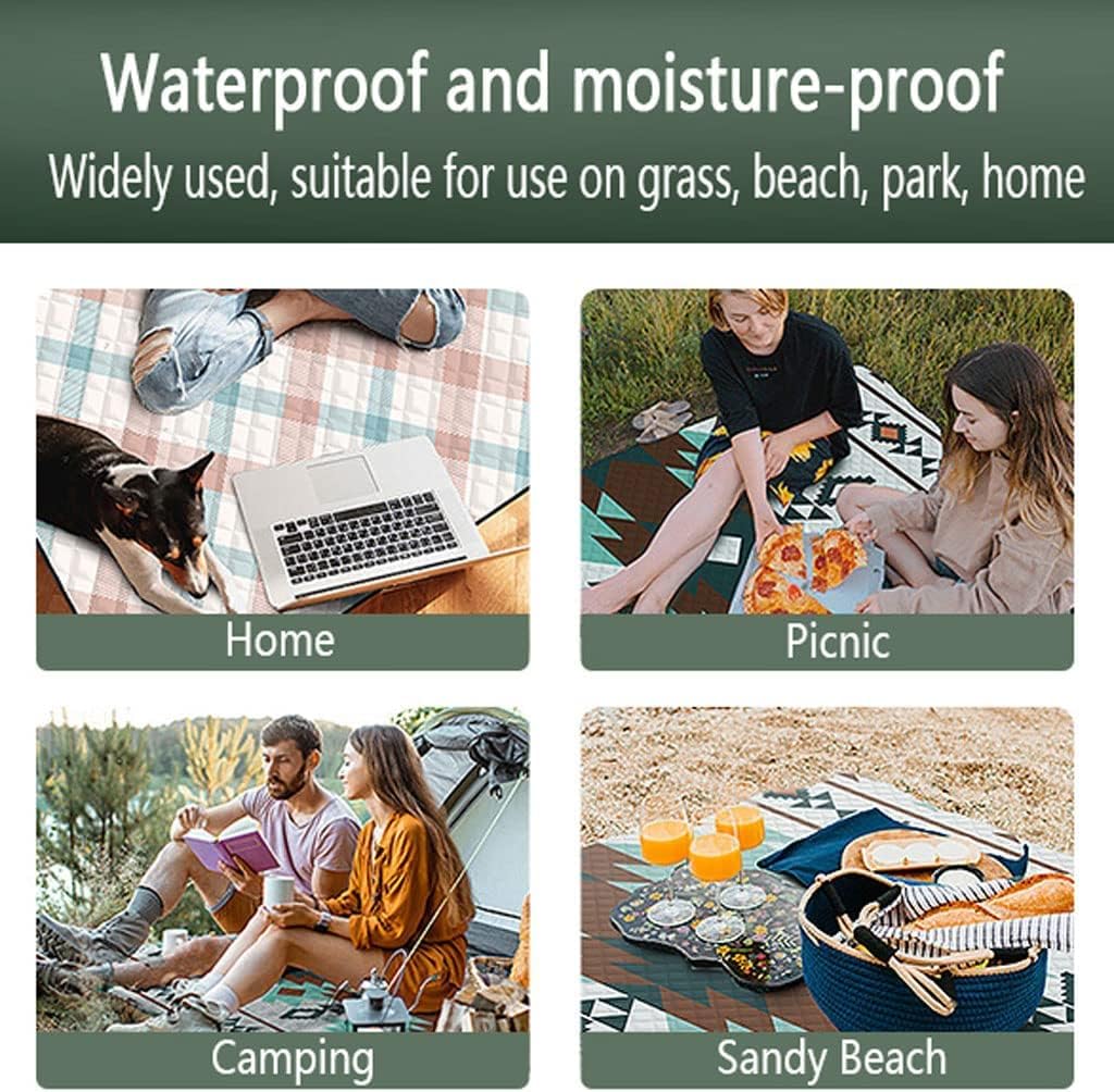 Portable Picnic Blanket,Picnic Blanket,190 * 190cm Picnic Blankets Waterproof,Machine Washable Picnic Mat,Foldable Beach Blanket,Outdoor Multipurpose Mat For Travel Camping Family Gathering ( Color :