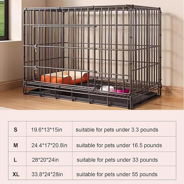 Foto 2 de 7 de PJDDP Jaulas Plegables De Alambre Mental para Perros Grandes, Casetas para Perros