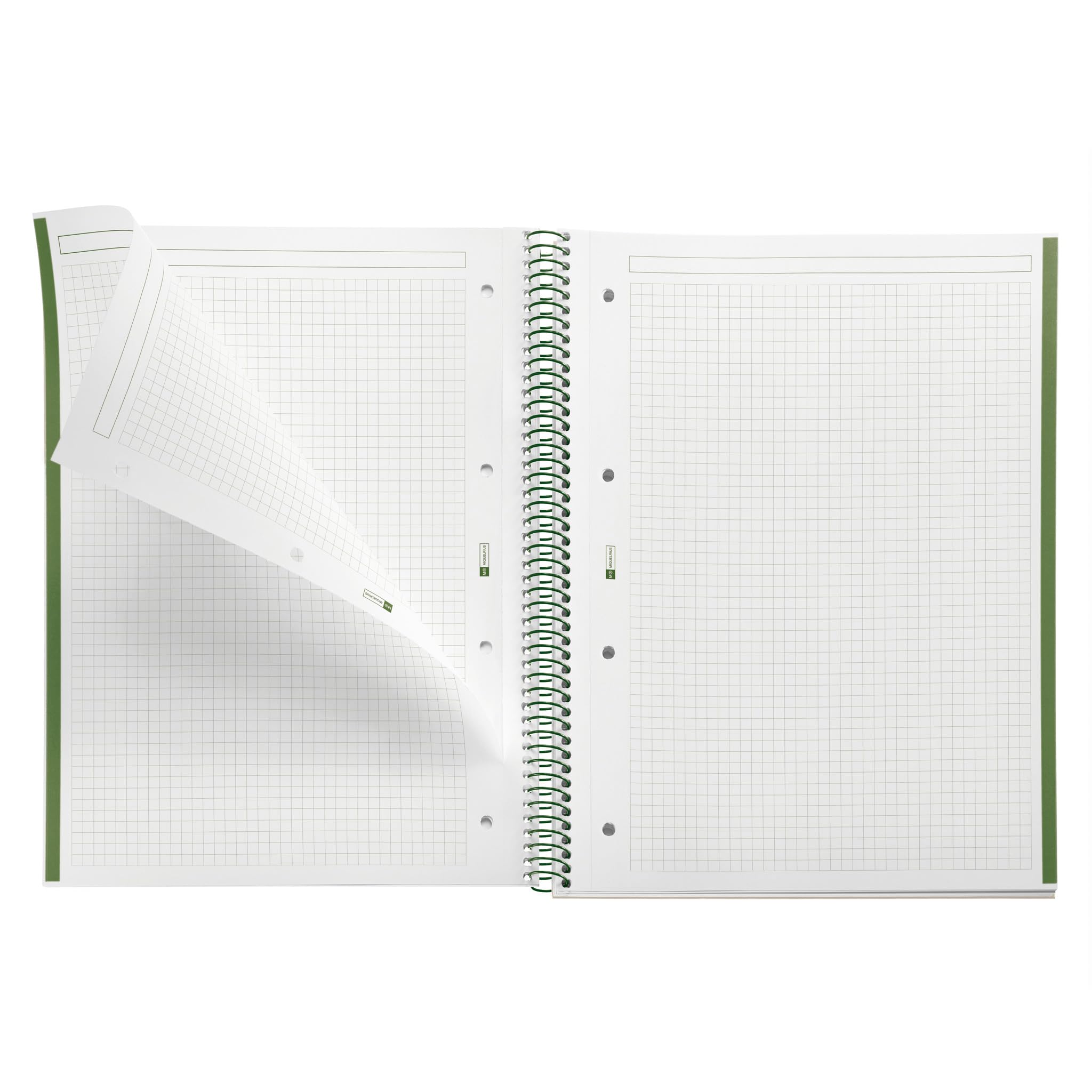 Miquelrius Quaderno A4 Notebook Emotions 80 Fogli 90 g/m² Griglia 5 mm Spirale Microforata Copertina Extra Rigida Verde