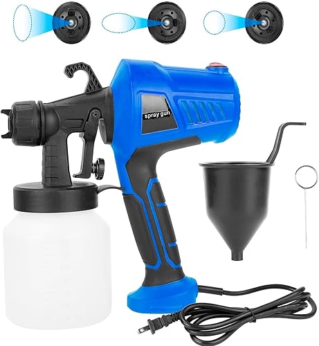 HVLP - Pistola pulverizadora eléctrica HVLP, contenedor de 3 patrones, fácil de limpiar, 700 W de alta potencia HVLP pintor en aerosol portátil para