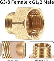 BieMian 1/2" - 3/8" Sárgaréz Csökkentő Adapter 4db Csőcsatlakozó 3