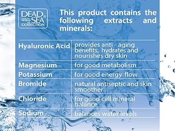 Dead Sea Collection Serum for Face with 5% Hyaluronic Acid, Dead Sea Minerals, and Vitamin E Anti Aging Nourishing Skin Care Moisturizer to Reduce Wrinkles (1.01 fl. oz)