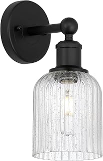 Edison - Bridal Veil - 1 Light 5" Sconce - Matte Black Finish - Seedy Shade