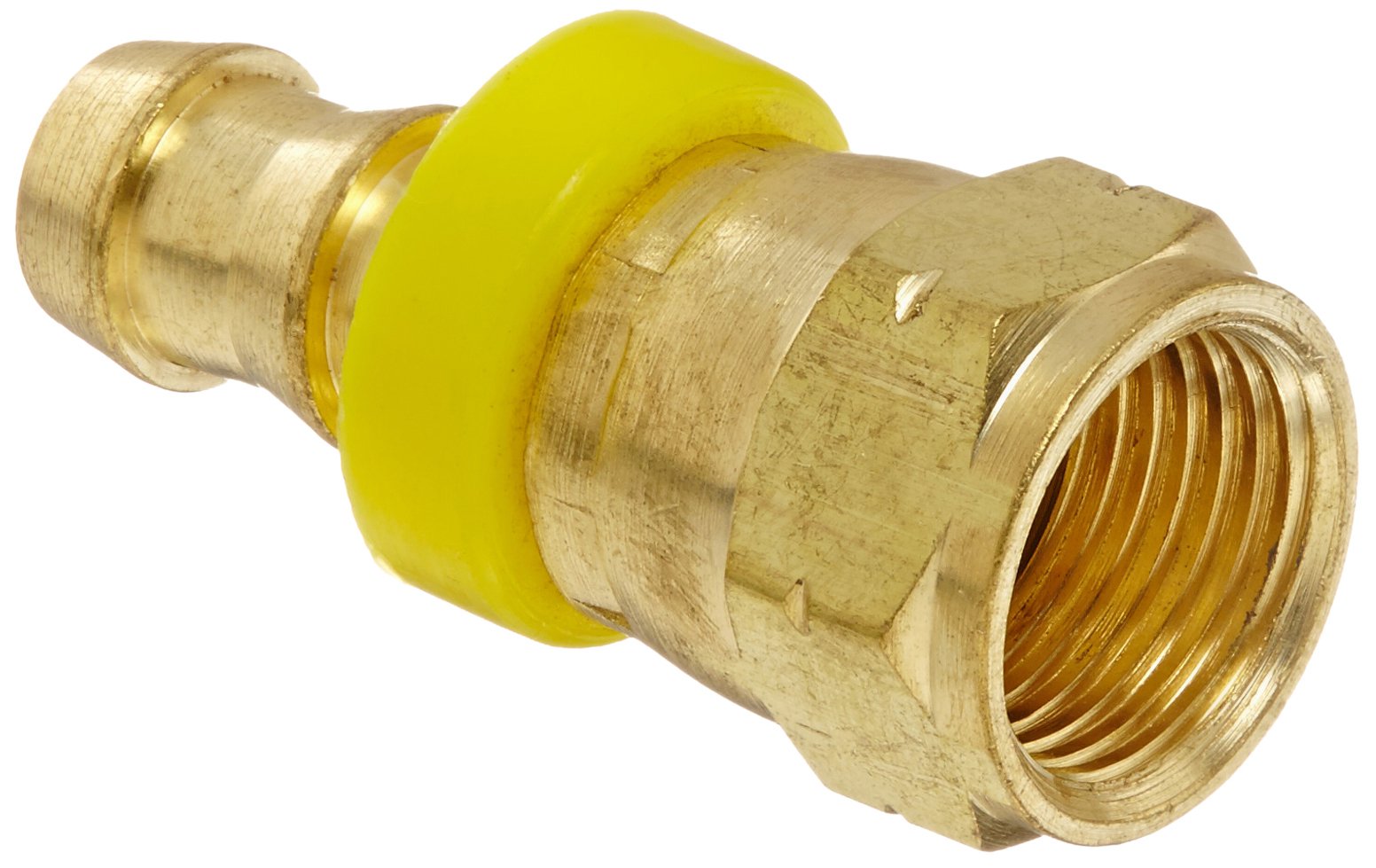 Eaton Weatherhead 10006B-406 Flare Female Swivel Fitting, SAE 45-Degree, CA360 Brass, NULL, 3/8