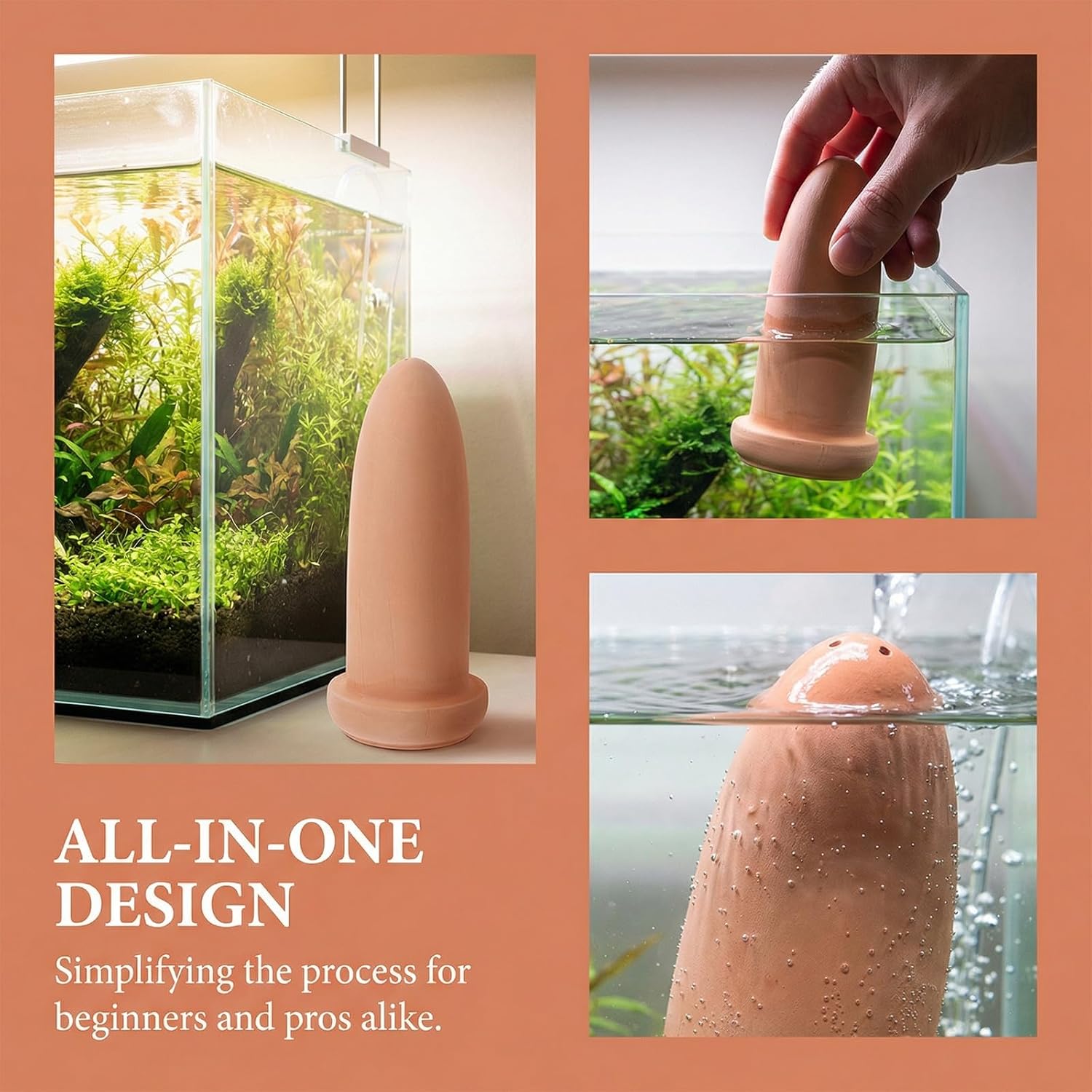 2pcs Breeding Cone for Discus Fish Breeding Tool, Ceramic Fish Spawning Cave Cone for Aquarium Reproduction Accessory 6.7x4 Inch
