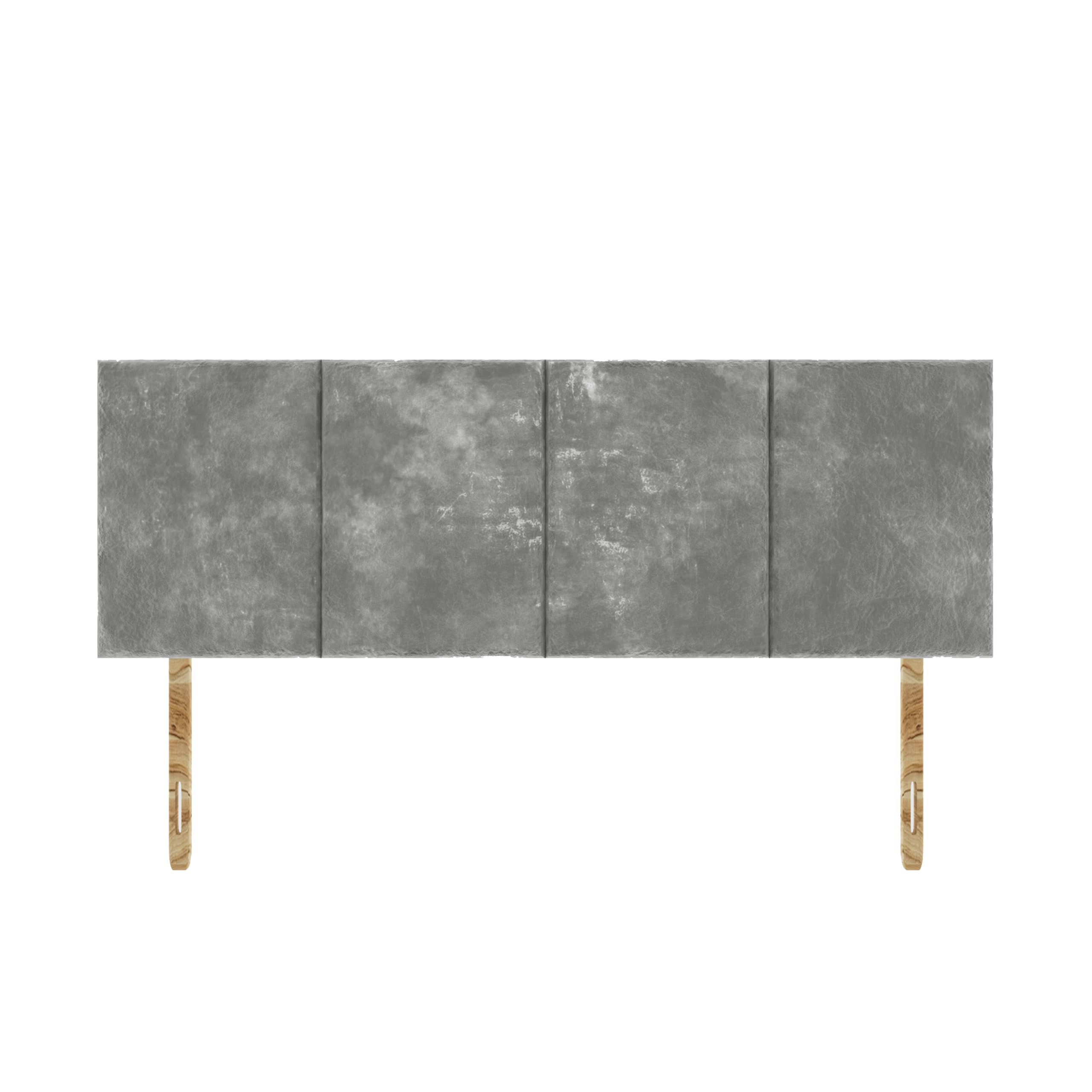 SANA SLEEP Zanzibar Plush Velvet HeadBoard - Luxury 20" Upholstered Design for Divan Beds - Multiple Fabric Options for Bedroom and Hotel Furniture - 2FT6 Small Single - Silver