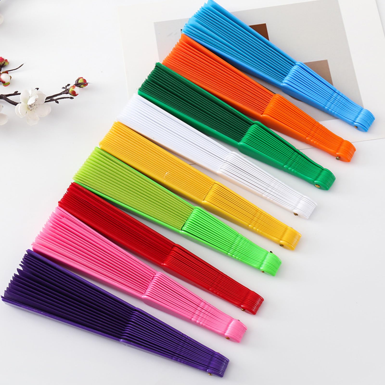 Abanico plegable chino retro de mano grande para baile cosplay fiesta