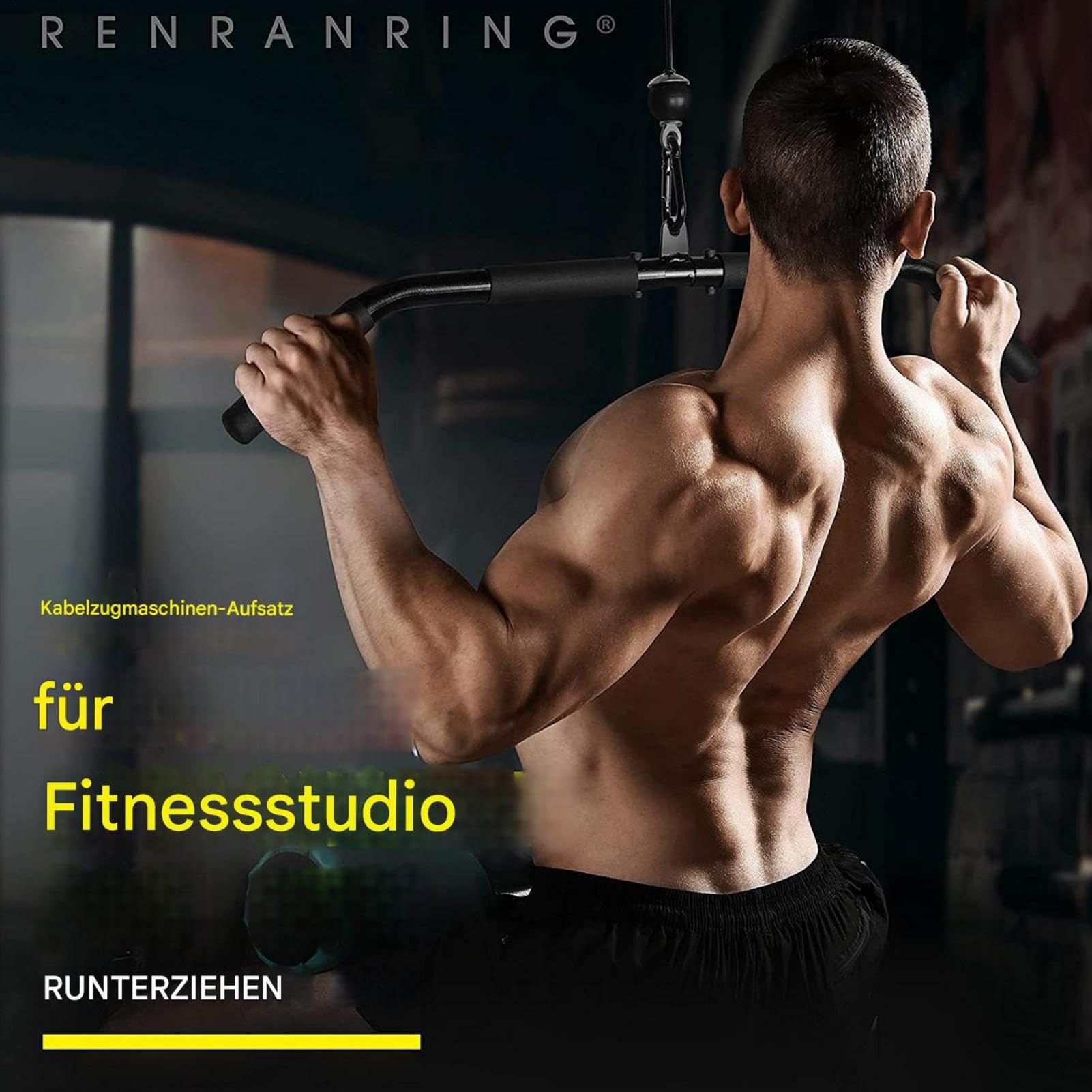 Triceps Pull Down – mocowanie, Lat -Pulldown Załącznik Non-Slip 31 in Tricep | Części maszyn do ćwiczeń i akcesoria do tricepsów, curl, treningu oporowego