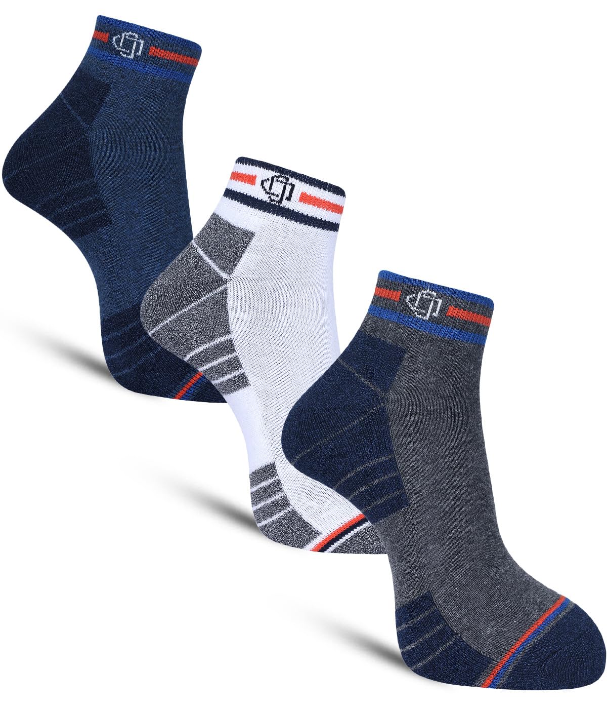 dollar Sports Ankle Length Cotton Socks For Men's In (Pack of 3)-picture-56