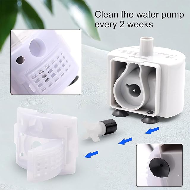 Foto 6 de 8 de BHFYOB Bomba de interfaz USB para fuente de agua para mascotas, acuarios, motor SMA-800