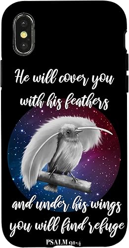 Vista 7 de iPhone 11 Pro He Will Cover You With His Feathers Bible Verse Salmo 91:4