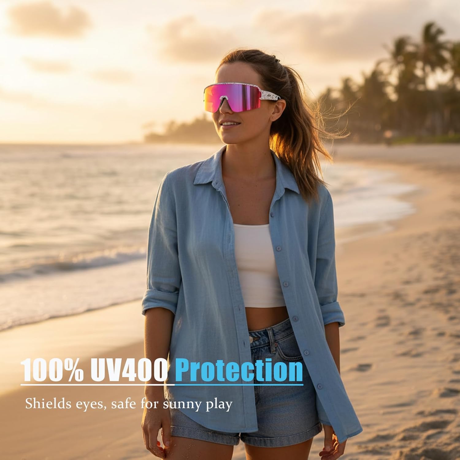 AVV Polarized cycling glasses sports sunglasses,UV400 Protection Fishing Driving running baseball sunglasses for men women