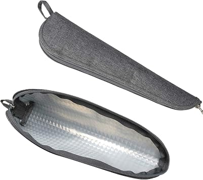 Aosbos Travel Utensil Sets Carrying Case Portable Cutlery Set Pouch Reusable Silverware Set Bag Stainless Steel Straws Pouch Chopsticks Knife Fork and Spoon Holder for Work Bento Box Lunch Bag, Grey