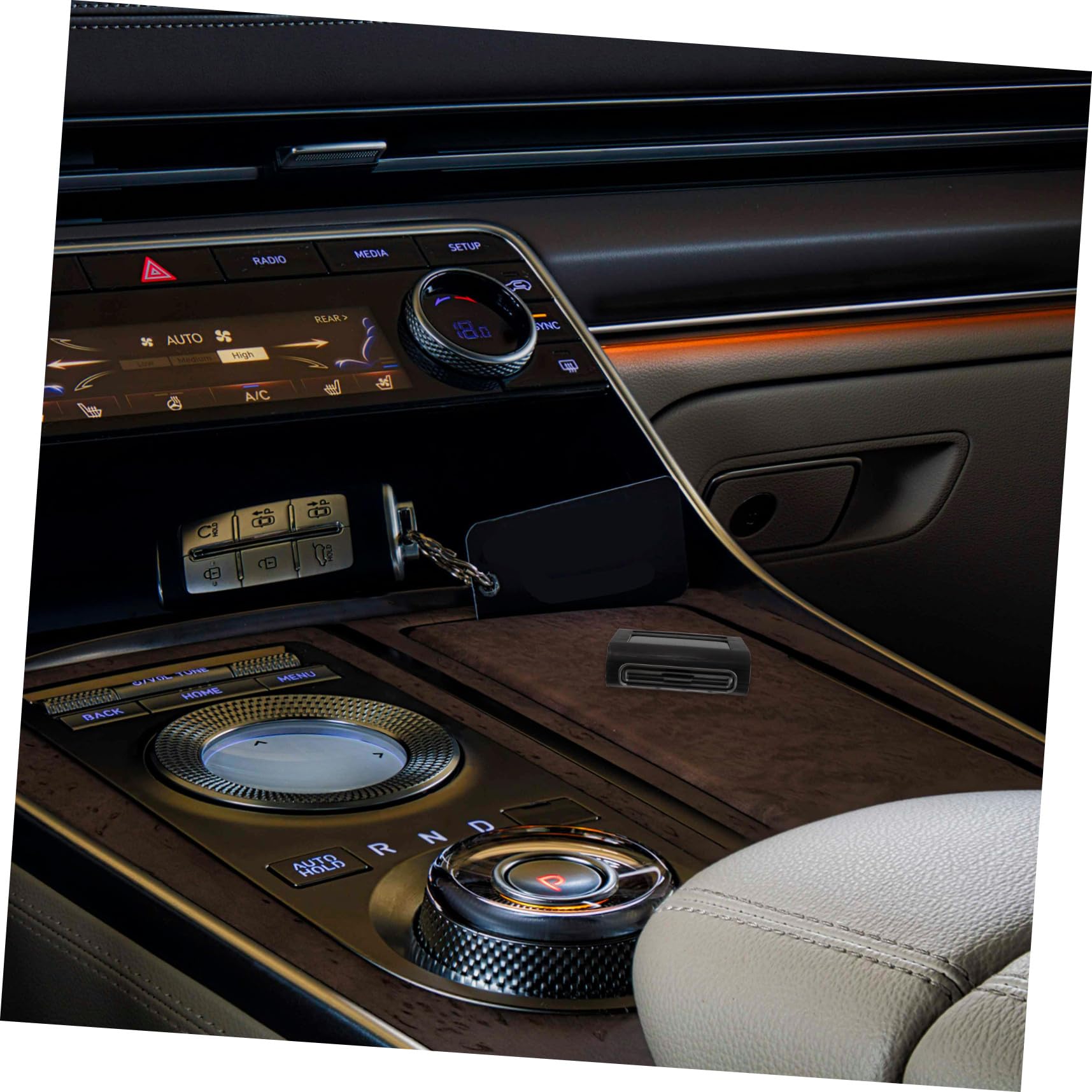 Gatuida Purificatore D’aria per Auto a Ricarica Solare, Uso Automatico e Rimozione Fumo per Interni Veicolo, Abs Nero, Viaggio Quotidiano