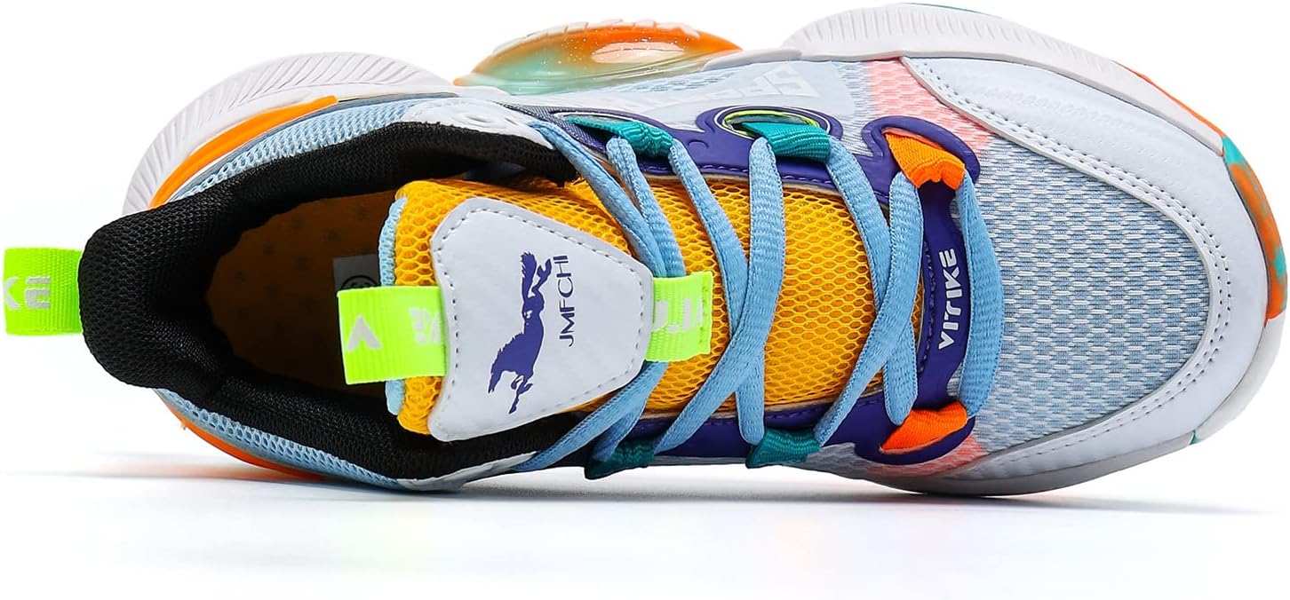 JMFCHI Kids Basketball Shoes High-top Sports Shoes Sneakers Durable Lace-up Non-Slip Running Shoes Secure for Little Kids Big Kids and Boys Girls